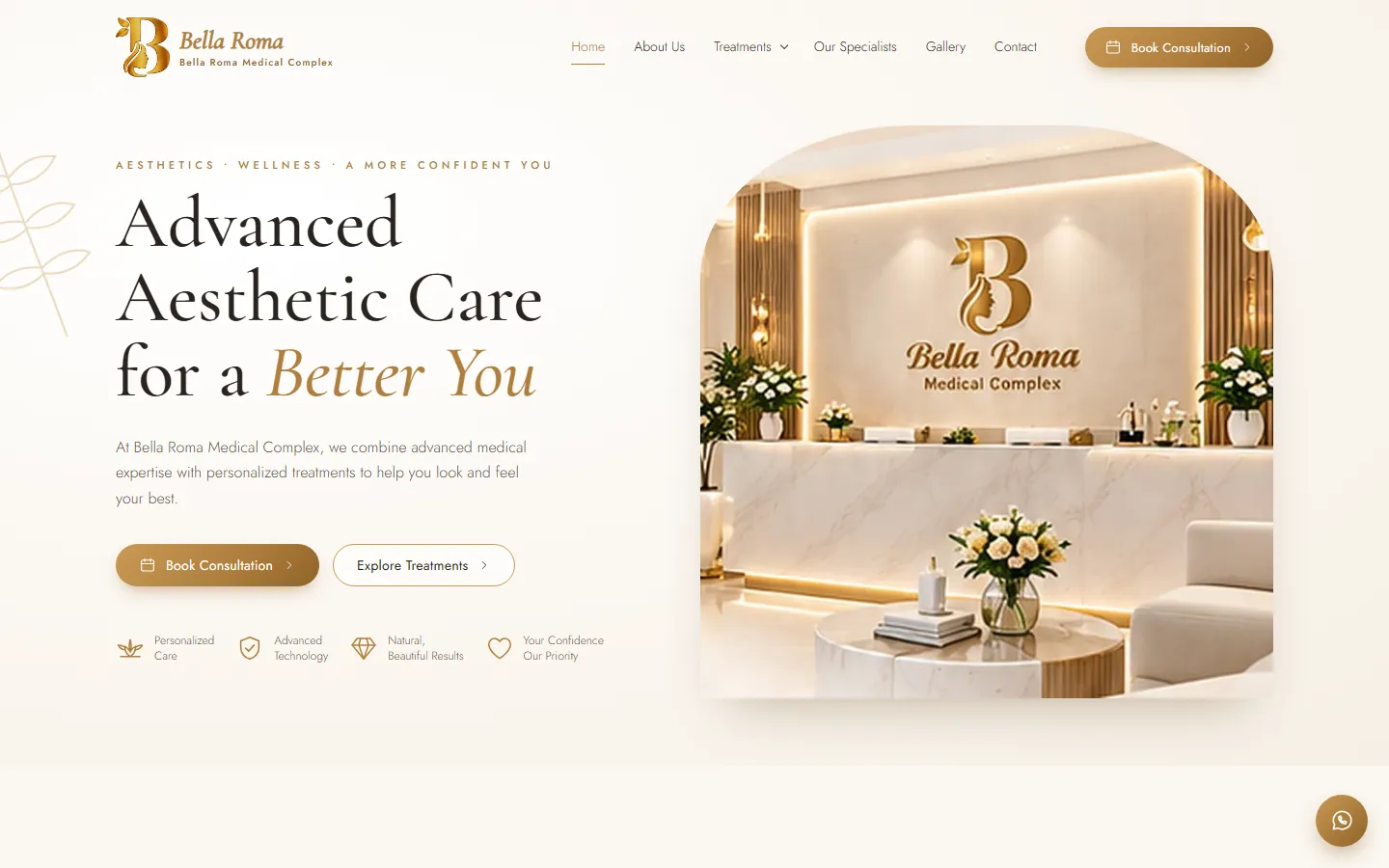Bella Roma Medical Complex — clinic website